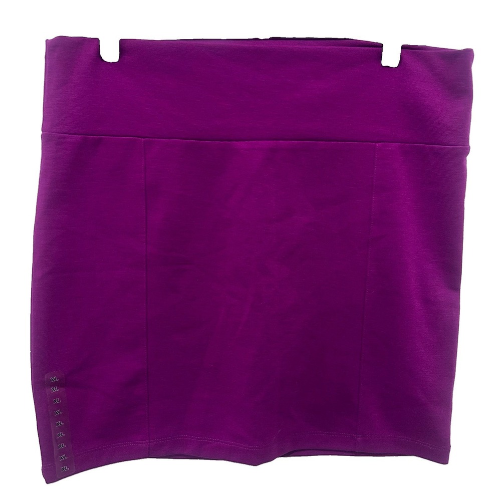 NWT Magenta Purple Pull On Stretchy Pencil Mini Skirt Size xl Y2K Sporty Chic